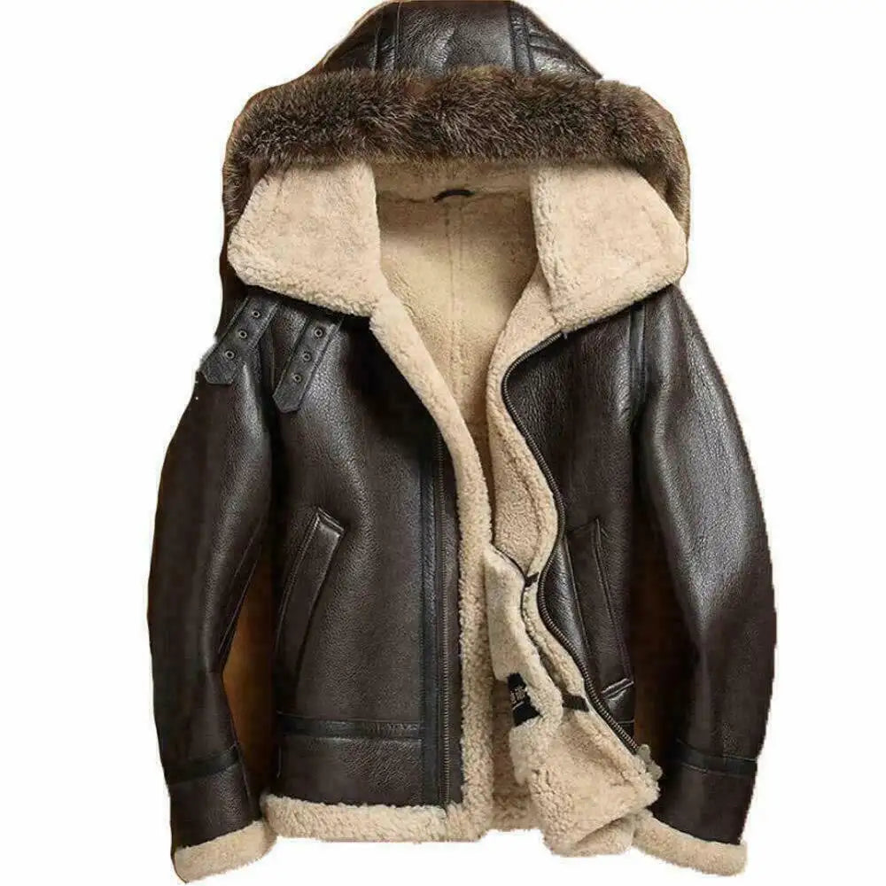 Sheepskin B3 Flight Aviator Bomber Jacket