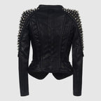 Gothic Er Punk Rock Women’s Rivet Motorcycle Jacket