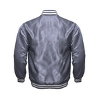 Avanzar All-Grey Satin Varsity Jacket