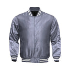 Avanzar All-Grey Satin Varsity Jacket