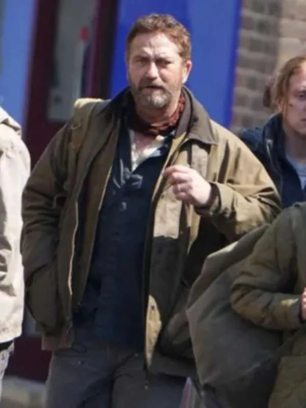 Gerard Butler Greenland Migration 2025 Green Cotton Jacket
