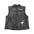 H-Davidson Men's Black Biker Real Leather Vest
