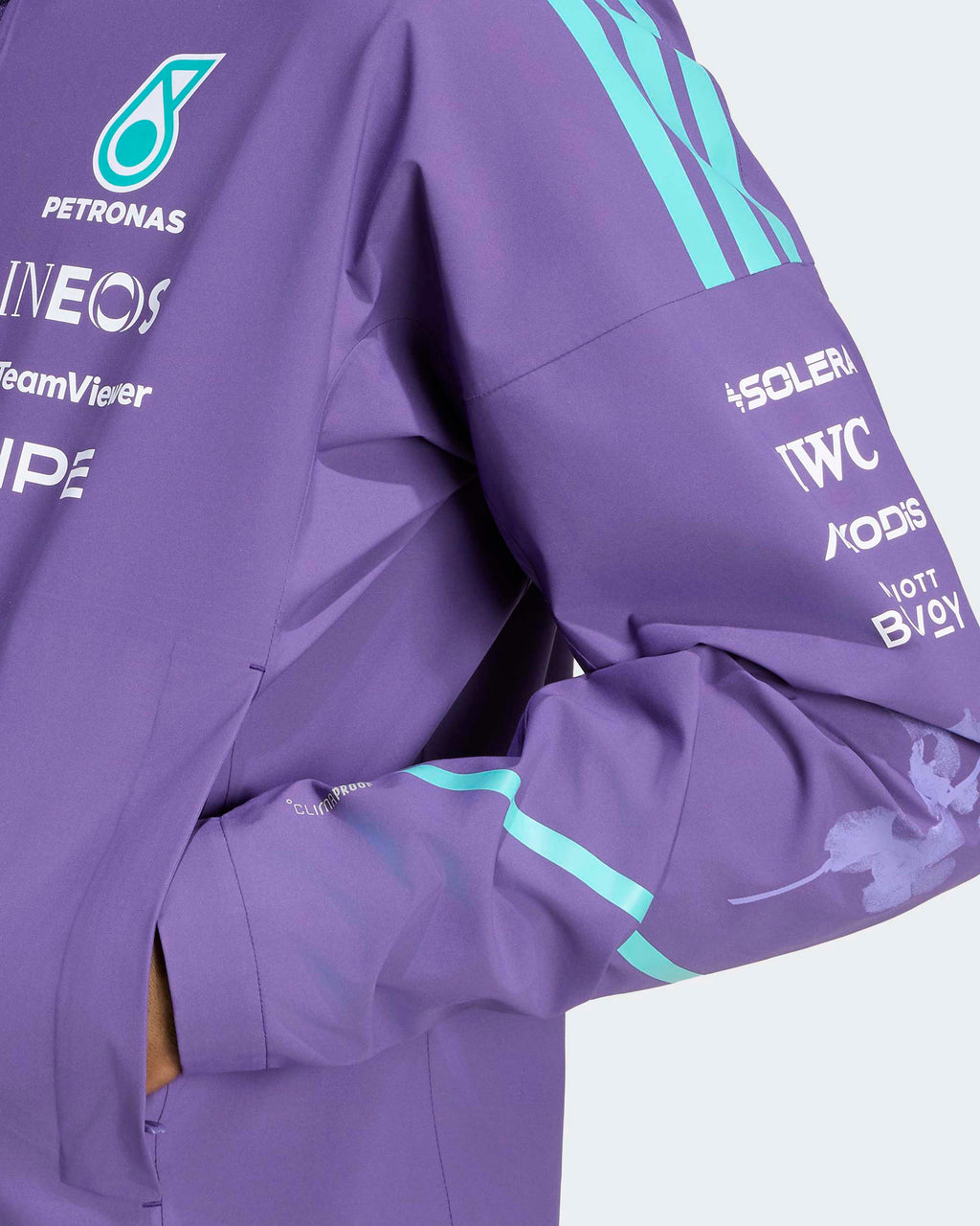 Mens 2026 Vanda Bloom Team Rain Jacket Purple