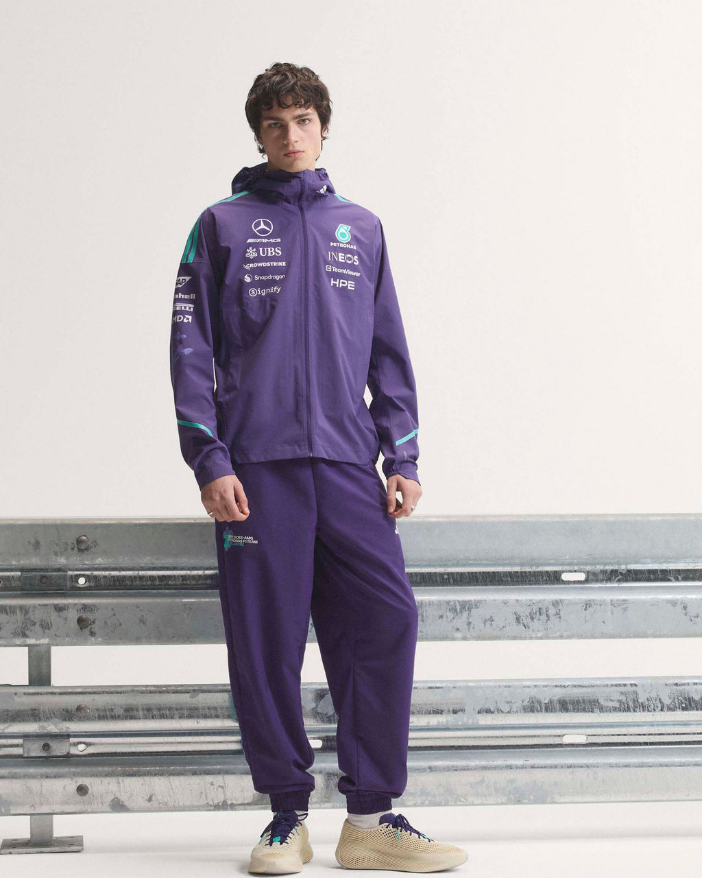 Mens 2026 Vanda Bloom Team Rain Jacket Purple