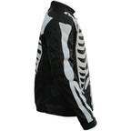 Handmade Men's Halloween Cosplay Skeleton Bones Real Leather Jacket