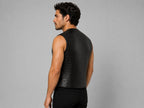 Handmade Black Crocodile Embossed Leather Vest for Men