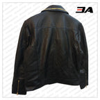 Handmade Mens Black fashion Studded Punk Style Leather Jacket