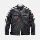 Harley Davidson Command Mens Motorcycle Mid-Weight Leather Jacket