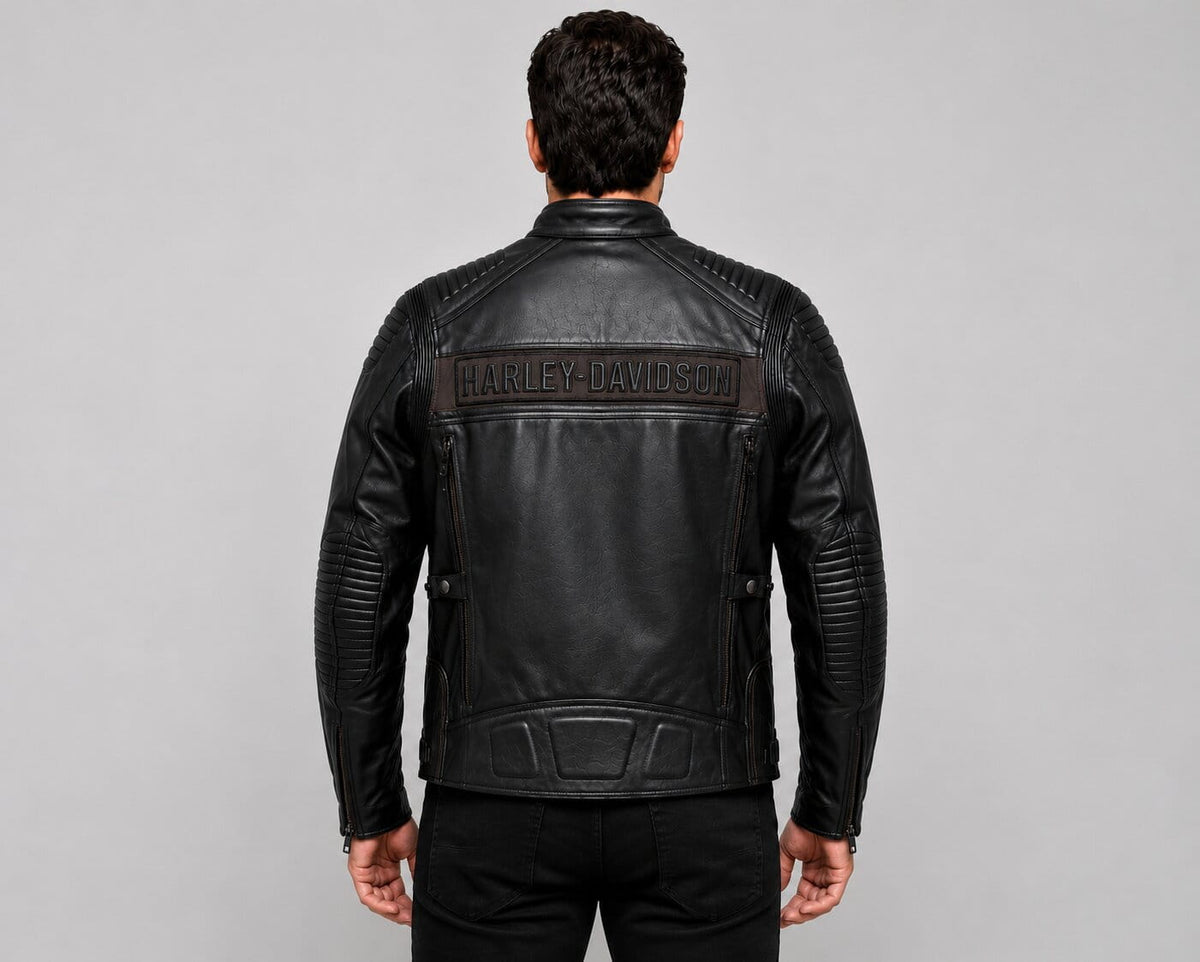 Harley Davidson Asylum Leather Motorcycle Jacket for Men