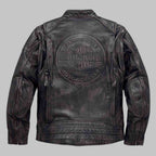 Harley Davidson Dauntless Convertible Leather Motorcycle Jacket for Men