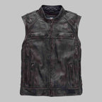 Harley Davidson Dauntless Convertible Leather Motorcycle Jacket for Men