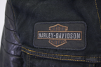 Harley-Davidson Men’s Denim & Leather Sleeve Button Up Jacket