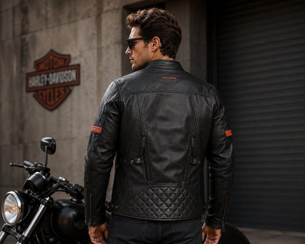 Harley Davidson Vanocker Waterproof Leather Jacket Men