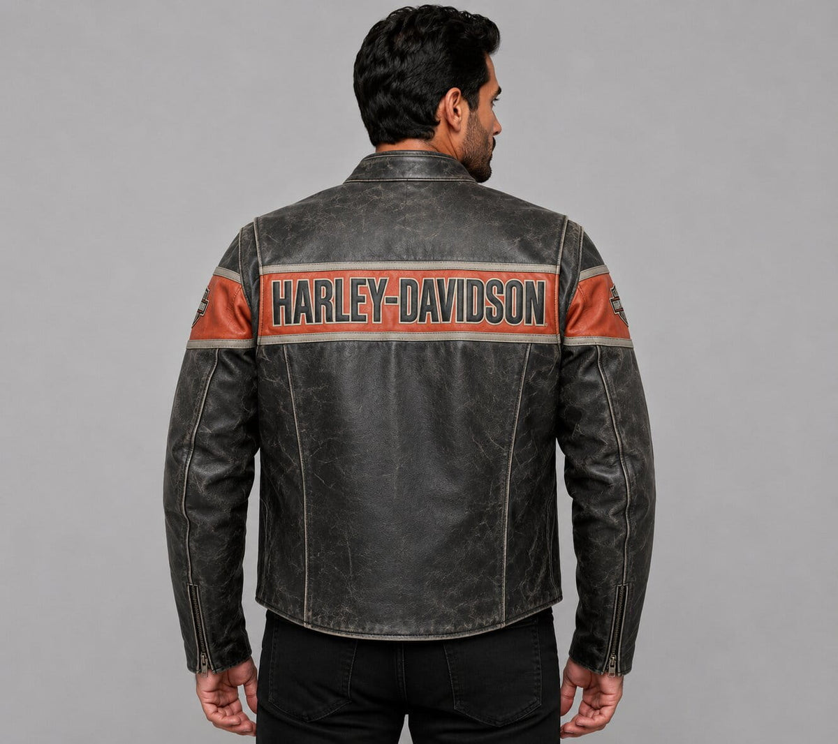 Harley Davidson Victory Lane Leather Motorcycle Jacket