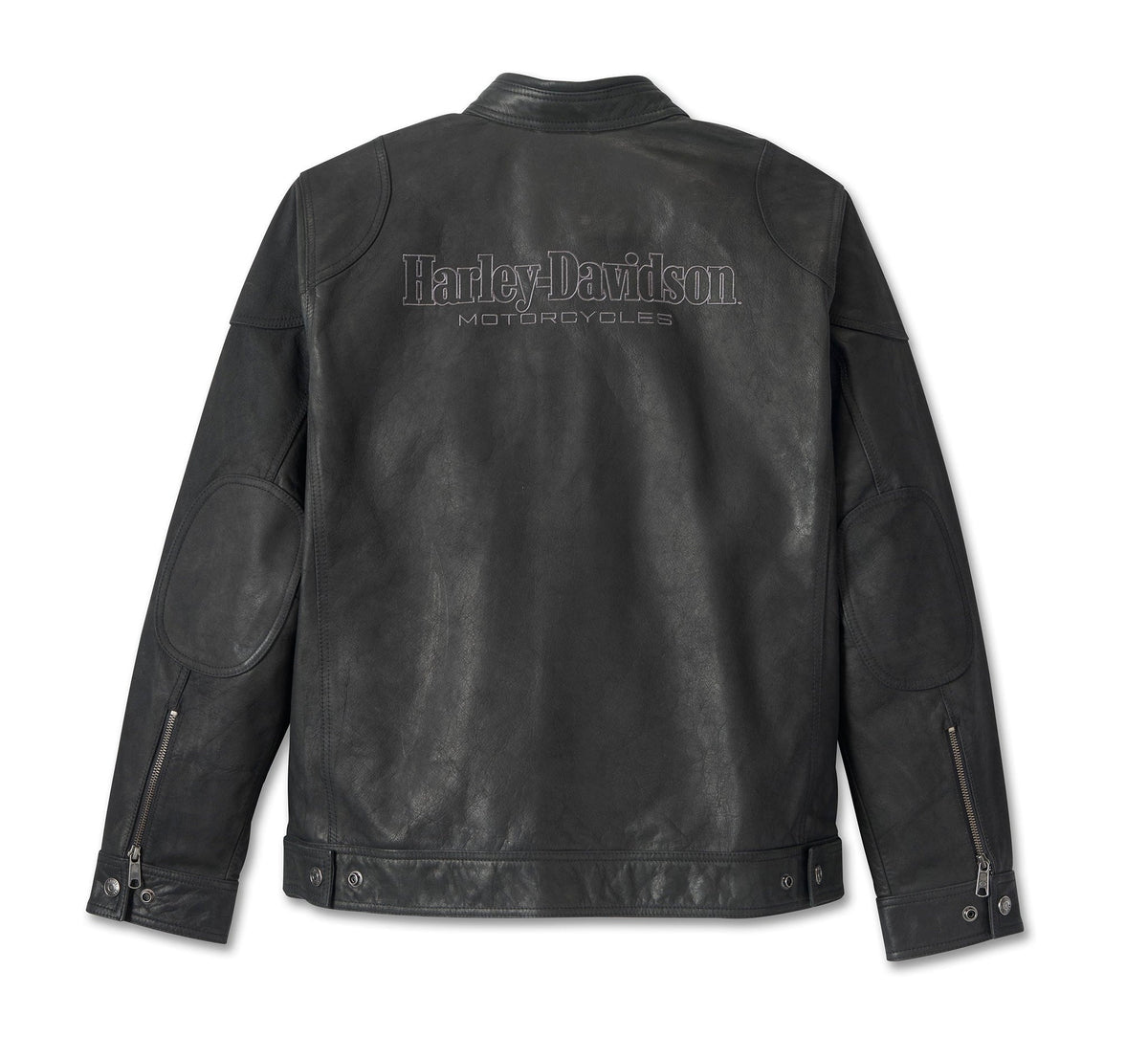 Harley-Davidson #1 Logo Men's Black Leather Biker Jacket