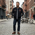 Harley-Davidson V-Twin Varsity Leather Jacket for Men