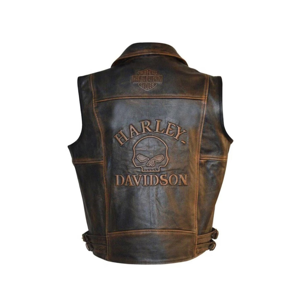 Harley Davidson Men's Biker Café Racer Leather Vest
