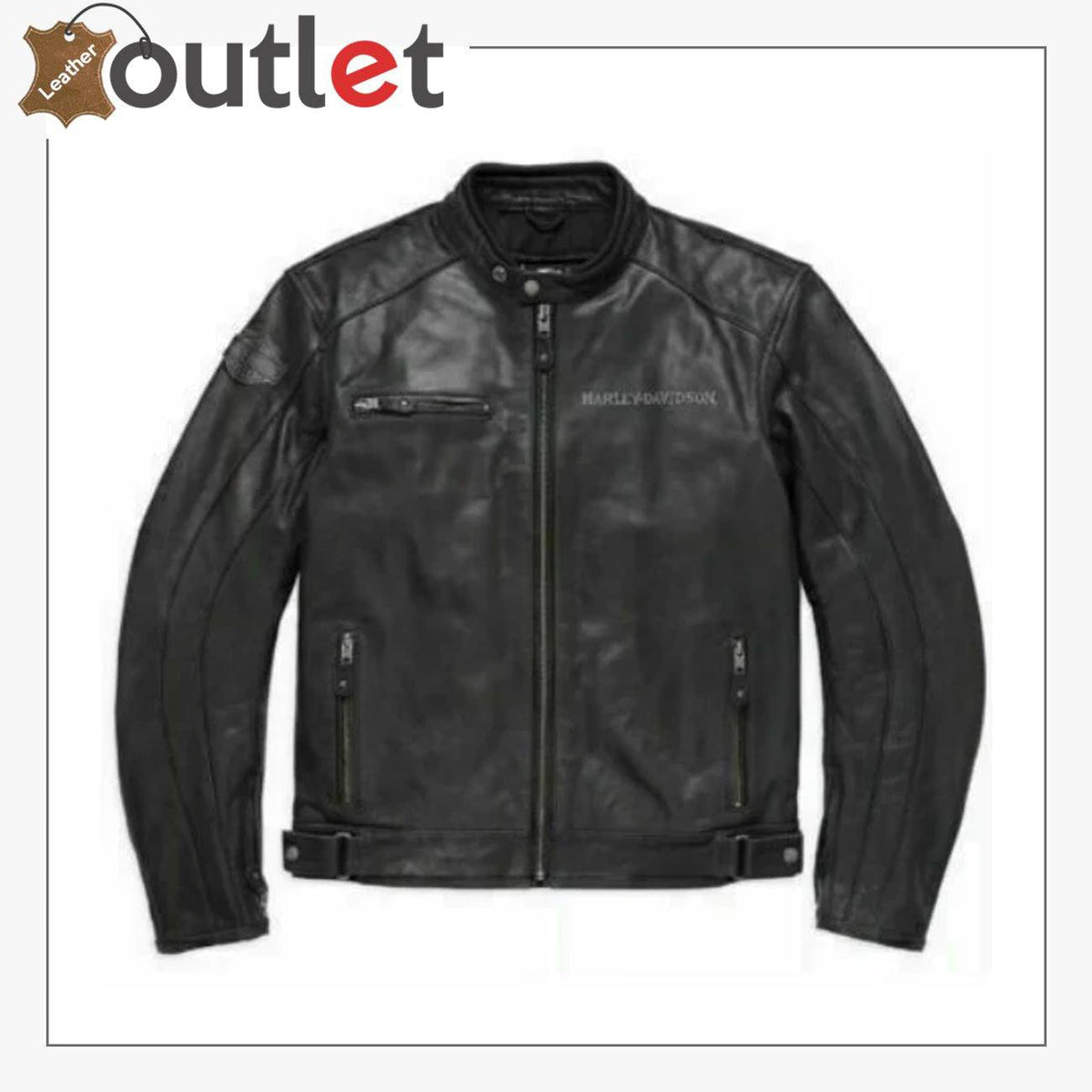 Harley Davidson Men's Reflective Skull Leather Jacket