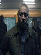 Idris Elba Hijack S02 Green Cotton Trench Coat