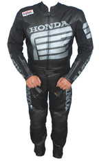HONDA MOTORCYCLE BLACK LEATHER RACING SUIT SIZE XXL