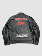 Honda CBR Racing Black Motorbike Leather Jacket