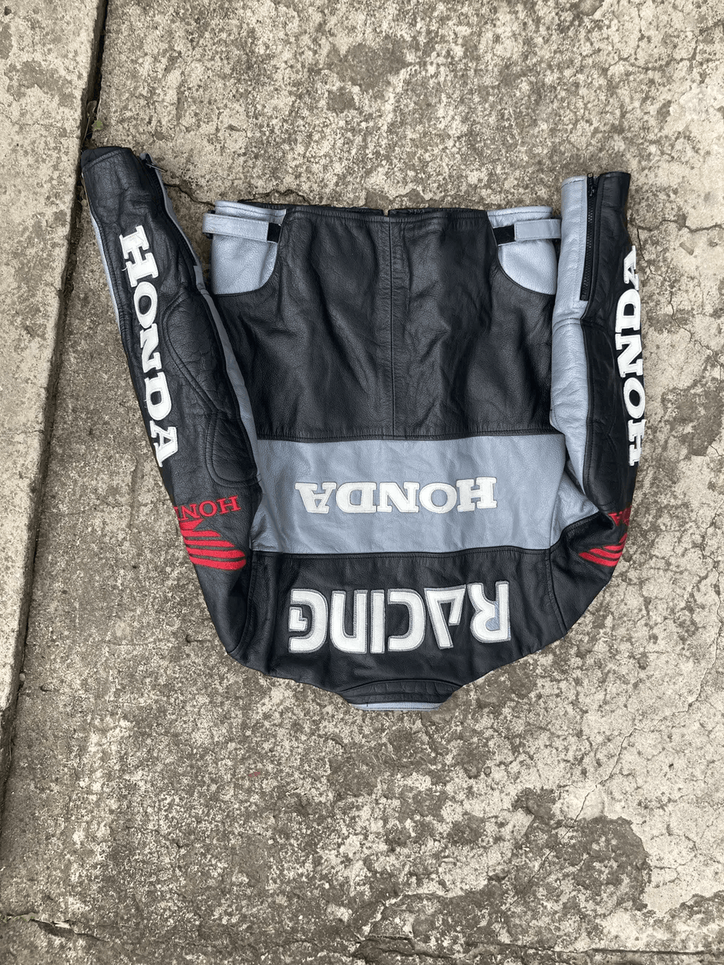Honda Motorbike Racing Riding Cowhide Leather Jacket