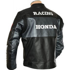 Honda Racing Motorcycle Riding Gear Cowhide Leather Biker Jacket