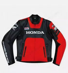 Honda Racing Motorcycle Riding Gear Genuine Cowhide Leather Jacket