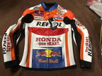 Honda Repsol Motorbike Racing CE Armored Genuine Cowhide Leather Biker Jacket