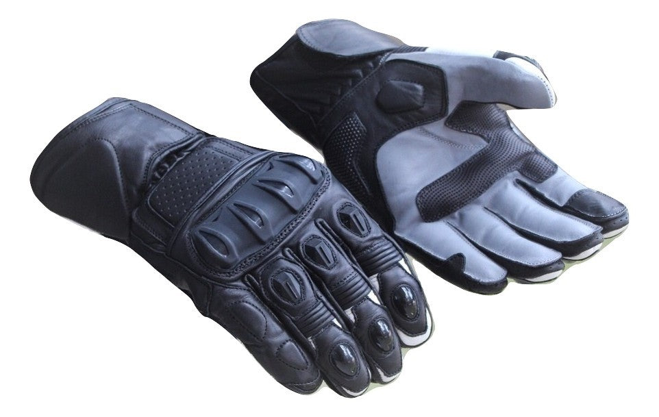Motorcycle Black Kangaroo Probiker Street Leather Touch Screen Campatible Gloves