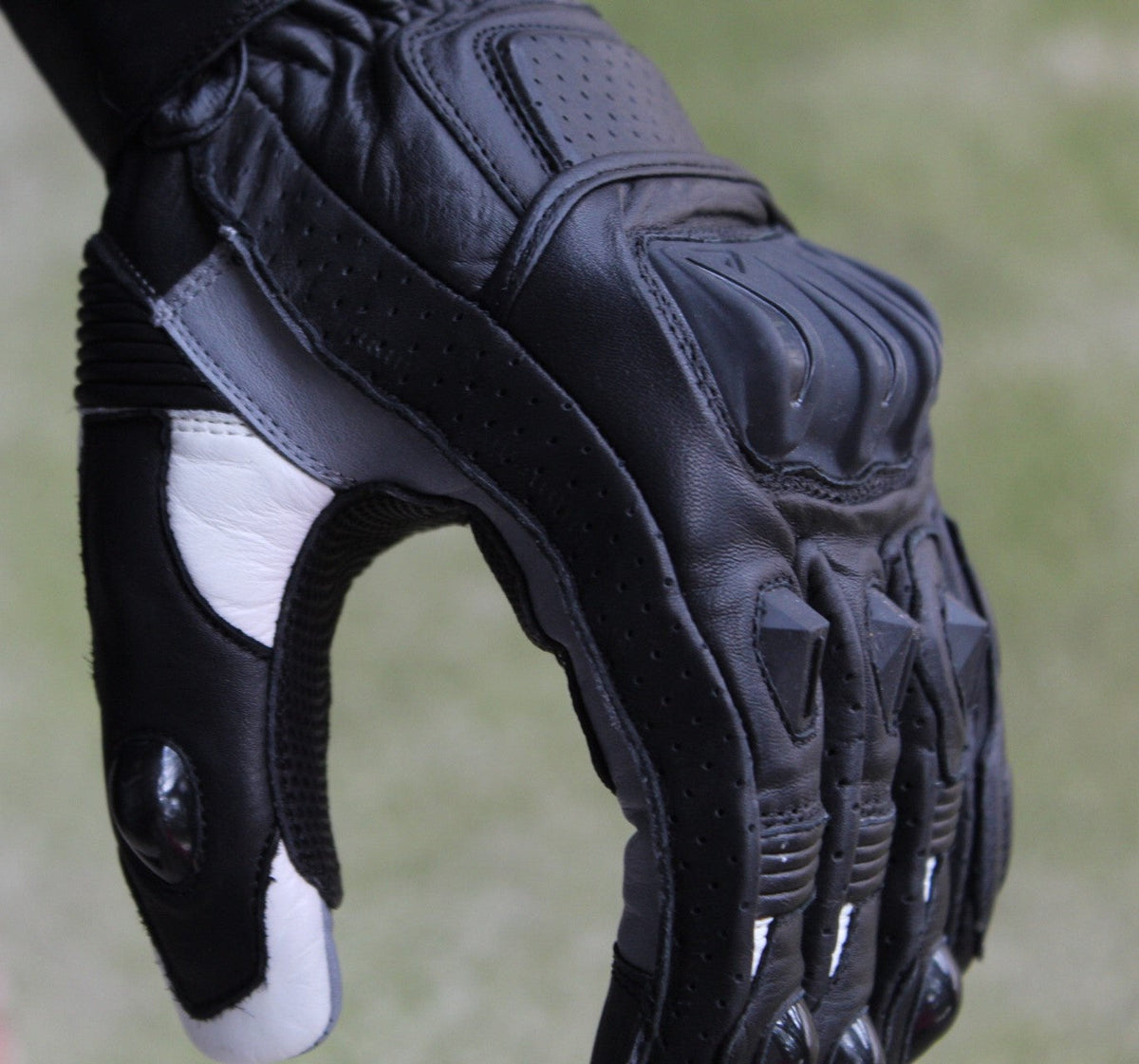 Motorcycle Black Kangaroo Probiker Street Leather Touch Screen Campatible Gloves