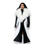 Trench Coat with Mongolian Lamb