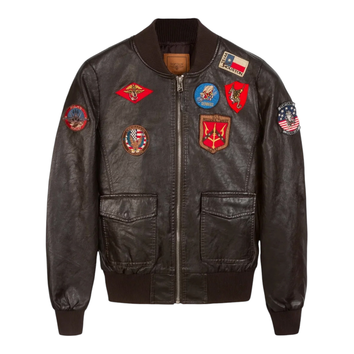 Top Gun® Women's Vegan Leather Bomber Jacket