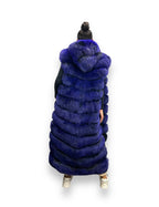 Full Length Fox Vest with Hood