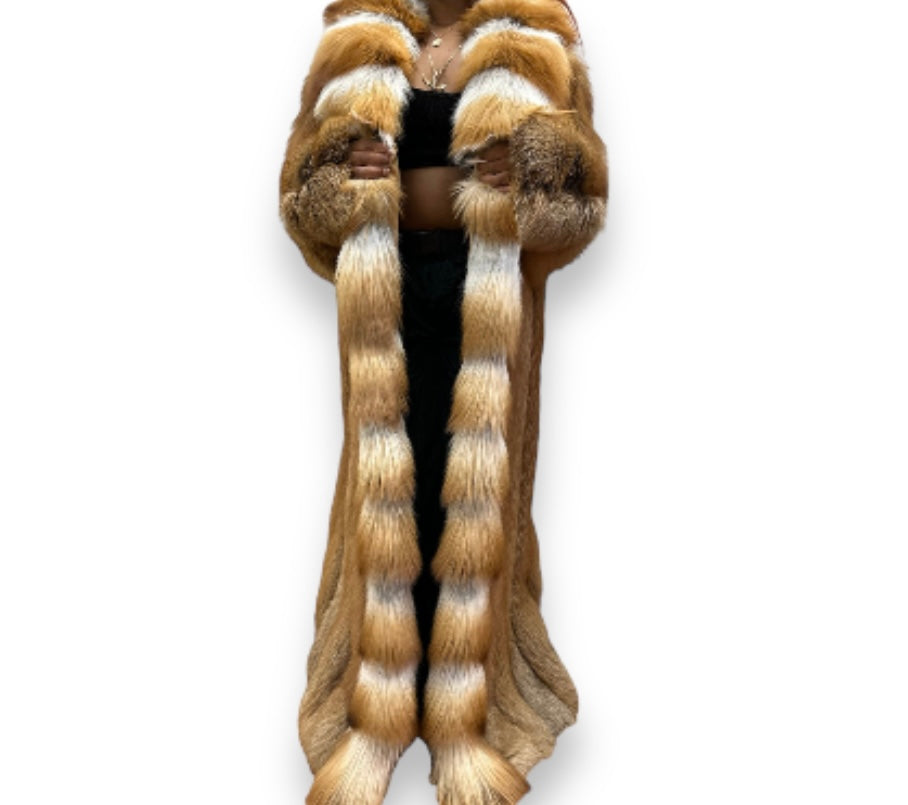 Women's Full Length Full Skin Fox Coat