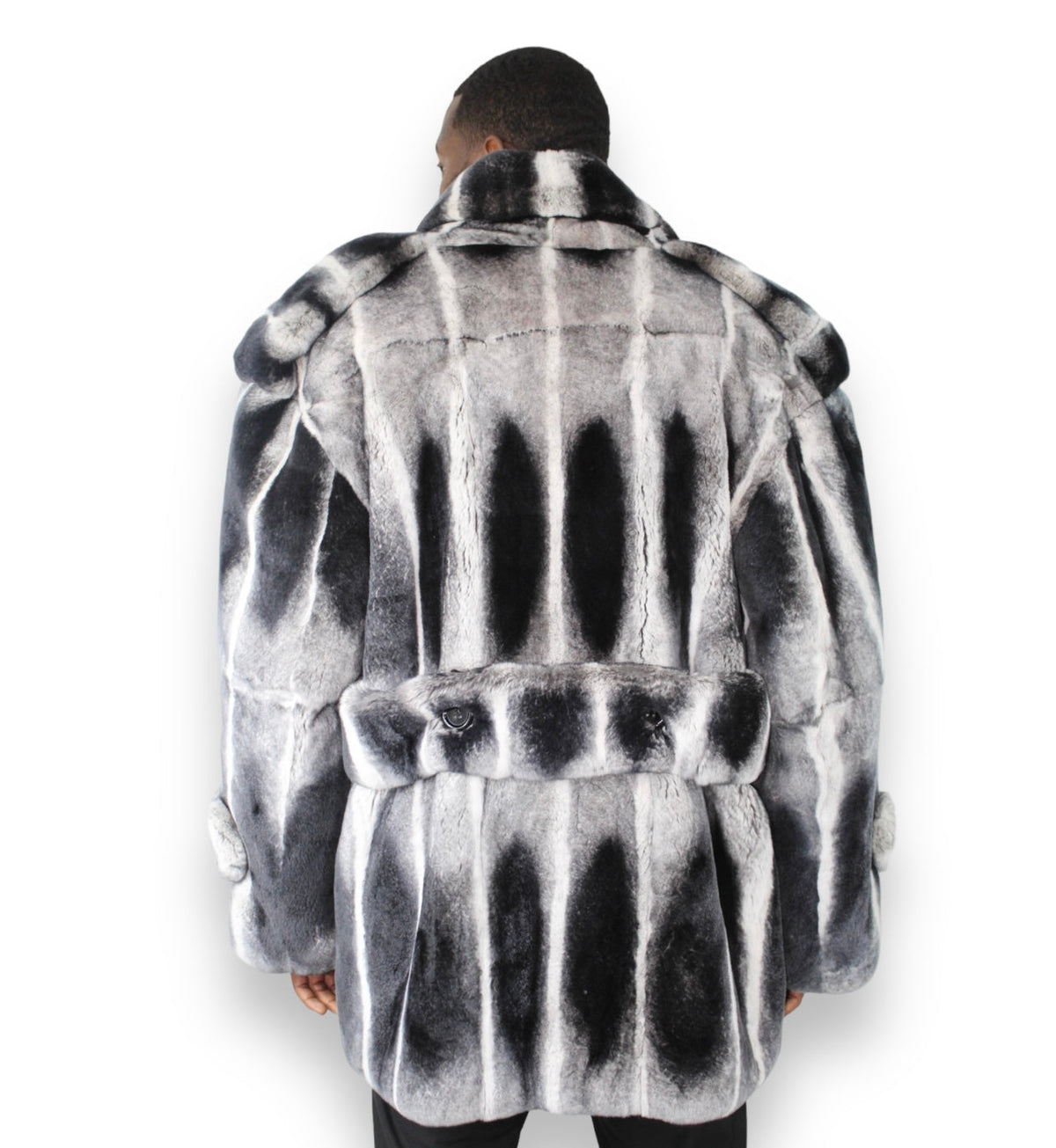 3/4 Rex Rabbit Double Breasted Coat