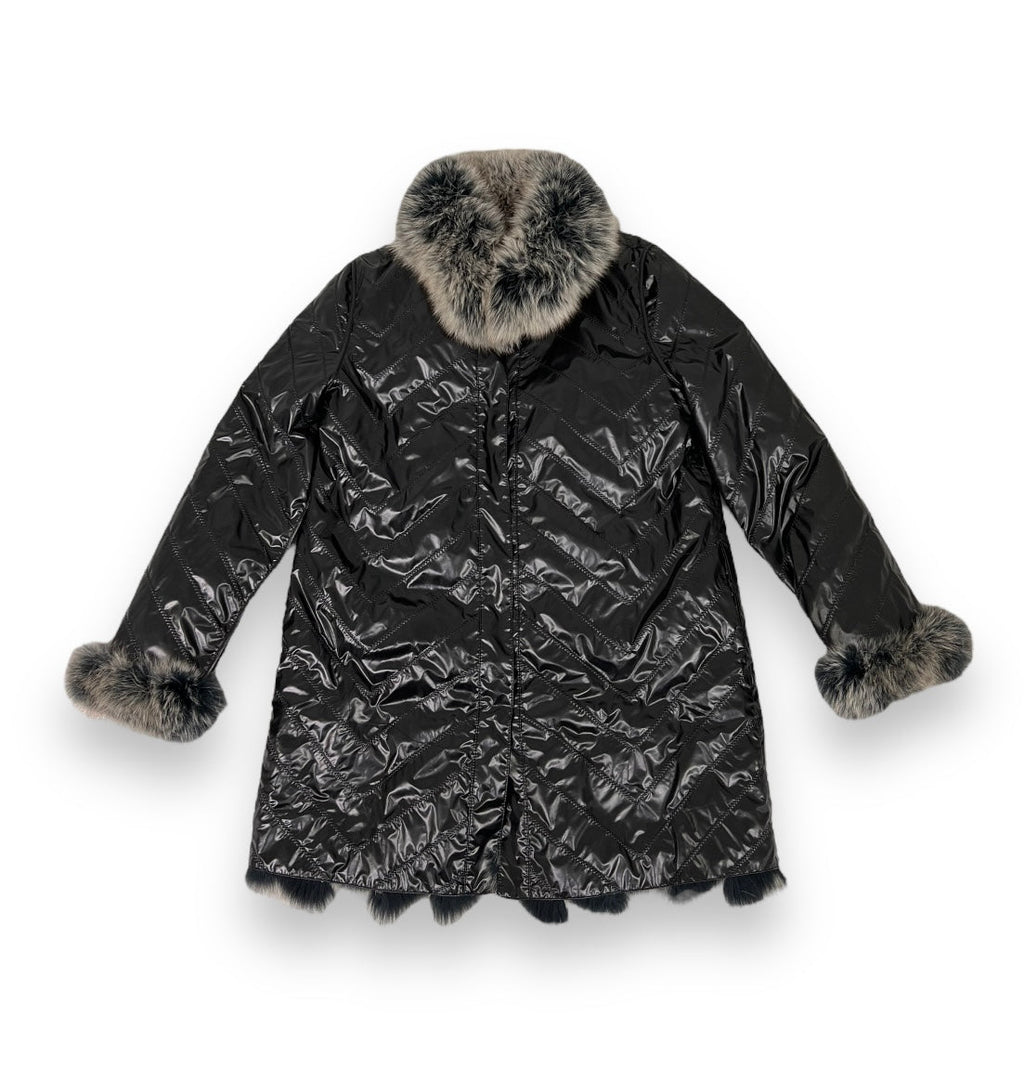Double Sided Fur/Rain Coat