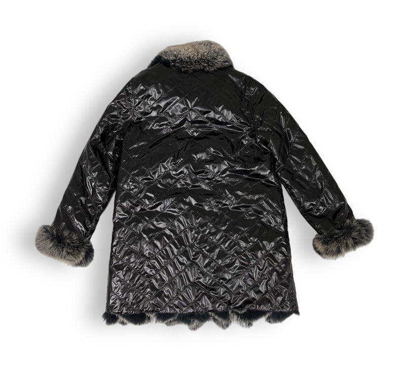 Double Sided Fur/Rain Coat