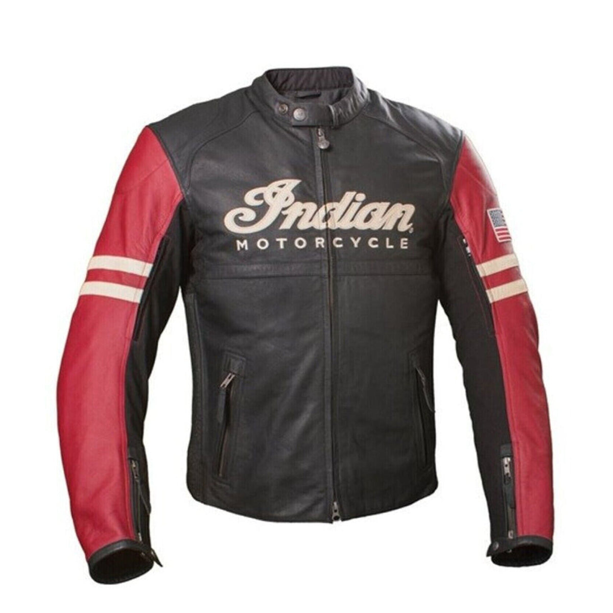 Indian Motorcycle Men's Black Leather Biker jacket