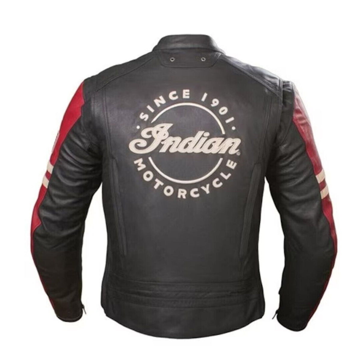 Indian Motorcycle Men's Black Leather Biker jacket