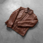 Inferno Brown Leather Jacket for men's