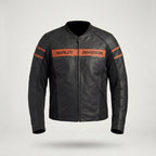 Men’s Brawler Leather Moto Jacket – Harley-Style Black Biker Jacket