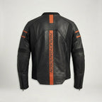 Men’s Brawler Leather Moto Jacket – Harley-Style Black Biker Jacket