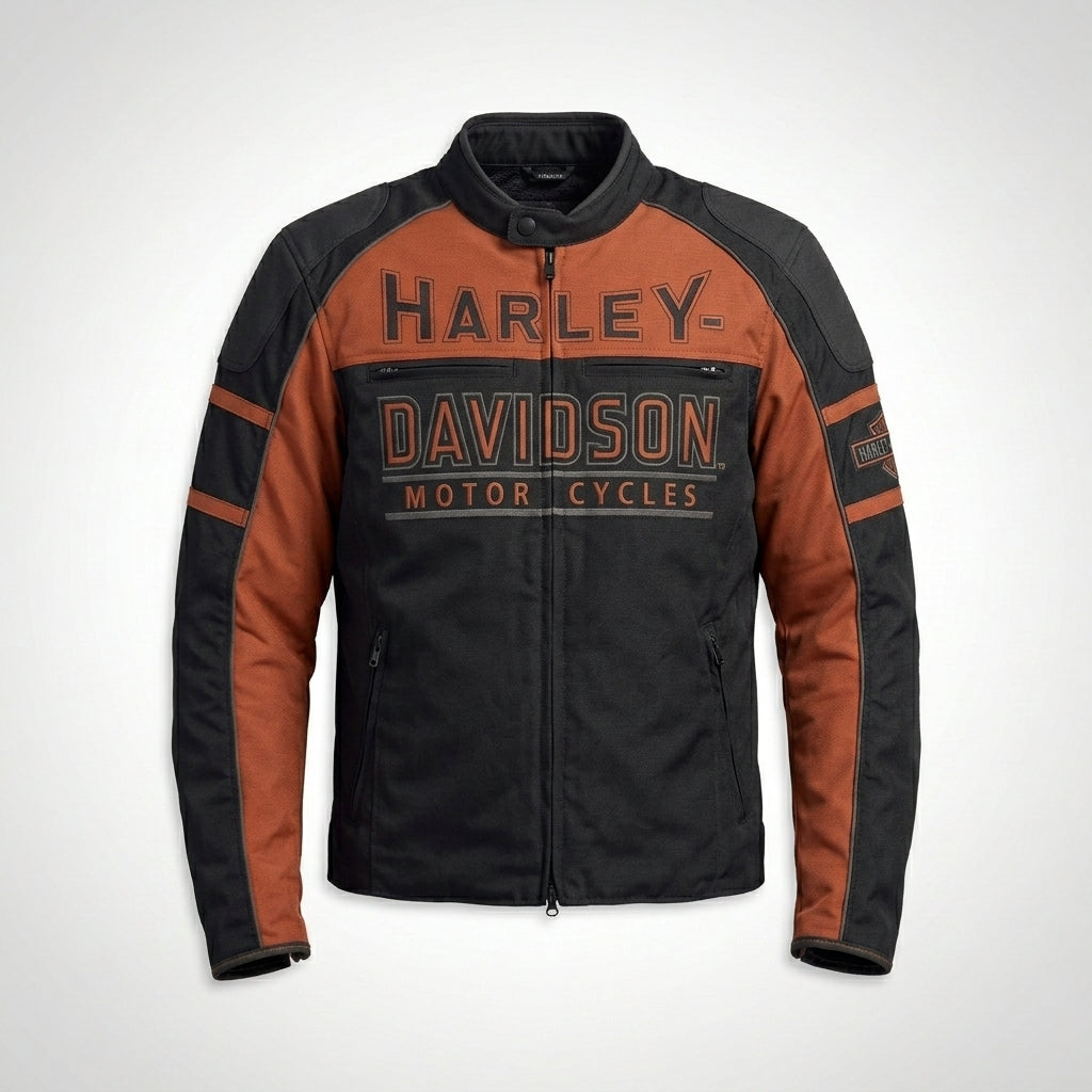 Men’s Gastone Colorblocked Riding Jacket – Harley Style Motorcycle Jacket
