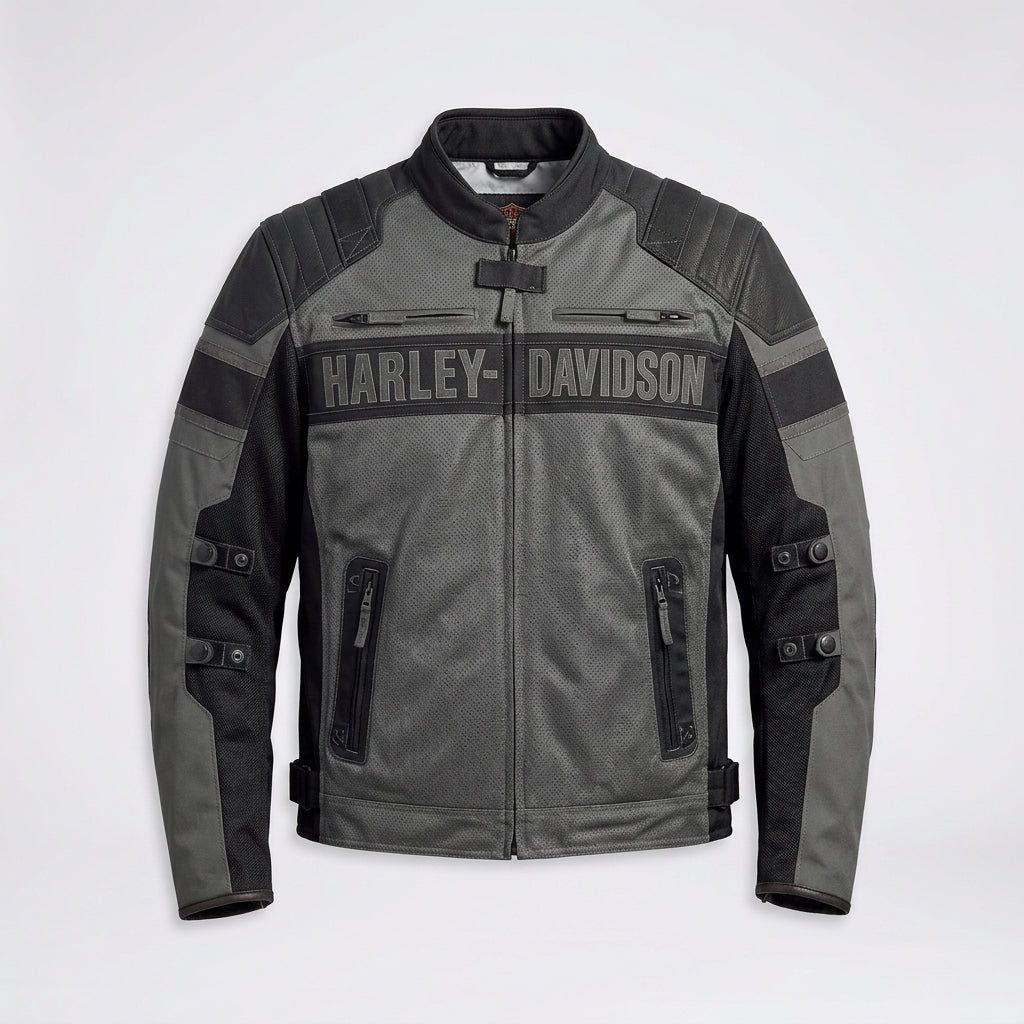 Men’s Codec Textile & Mesh Riding Jacket – Harley Style Ventilated Motorcycle Jacket