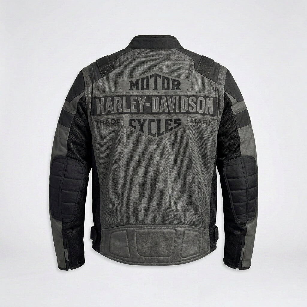 Men’s Codec Textile & Mesh Riding Jacket – Harley Style Ventilated Motorcycle Jacket