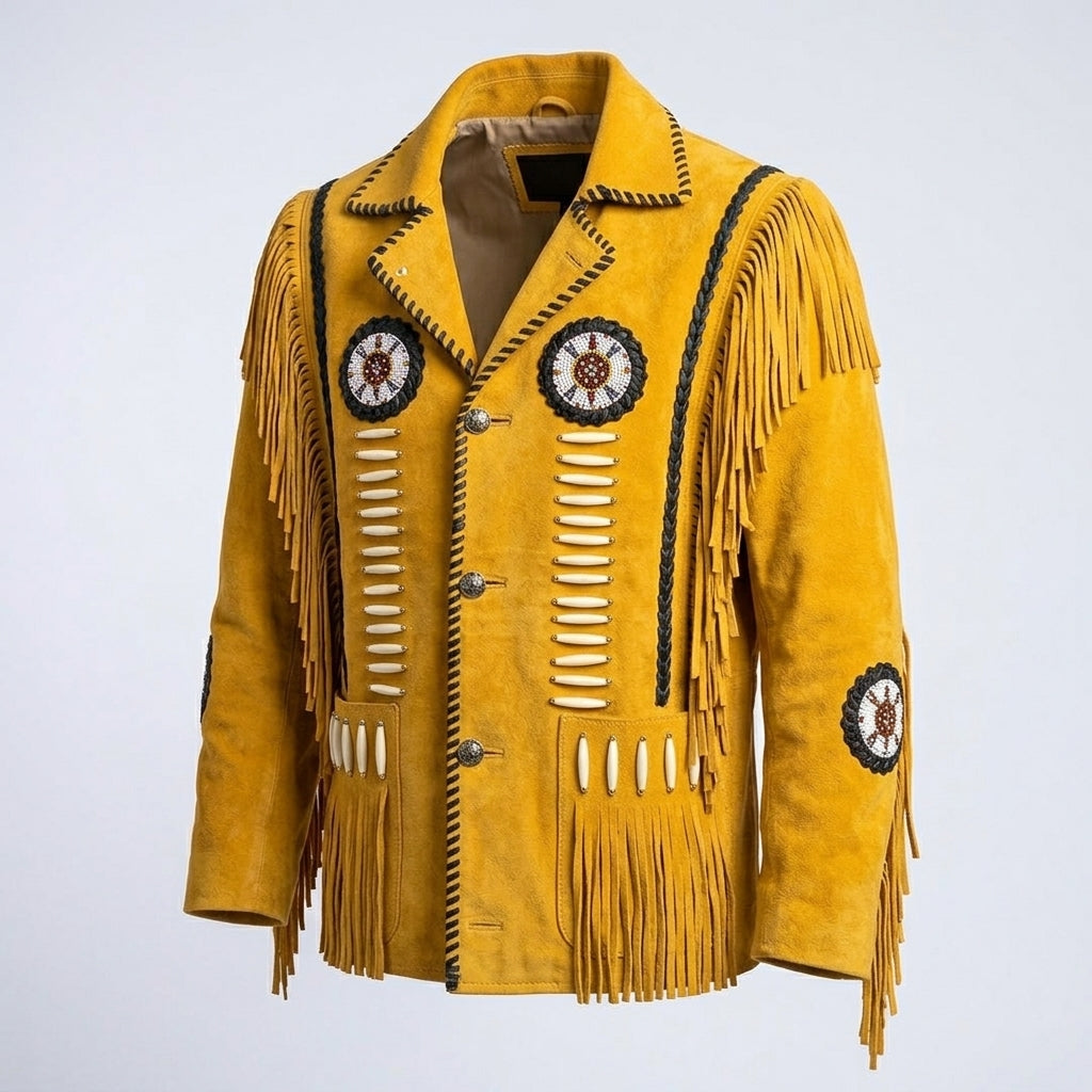 Men’s Suede Western Fringe Jacket – Vintage Cowboy jacket