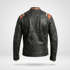 Men's Vintage Distressed Cafe Racer Leather Jacket