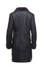 Shaunna's Buttoned 3/4 Length Shearling Coat
