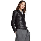 Classic Leather Biker Jacket for Women